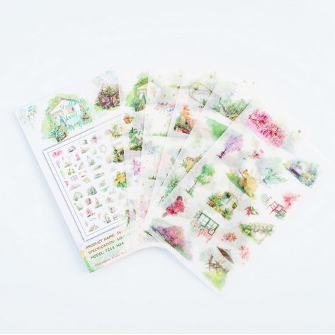 Waterolor Diary Deco - Secret Gardern (6pcs)