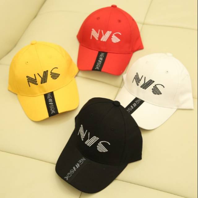 Topi baseball cap anak NYC garis