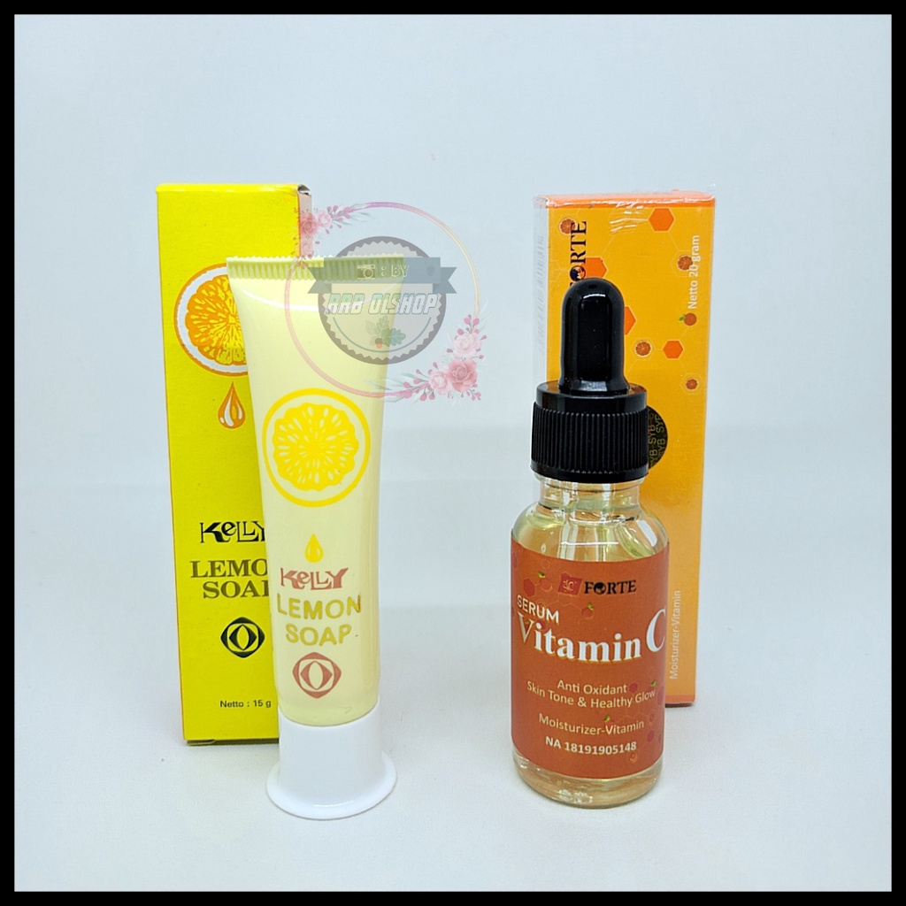 BB _ Lemon Soap Kelly 15gr / Sabun Pembersih Wajah Dan Serum Forte Vitamin C