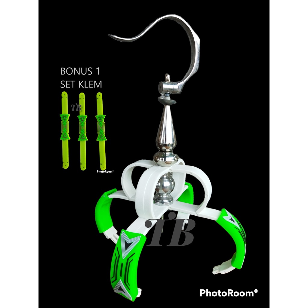 Full Set Cakram/Mahkota Sangkar Burung Murai Lengkap dengan Gantungan Lipat Bnr + Pion Kerucut Stain