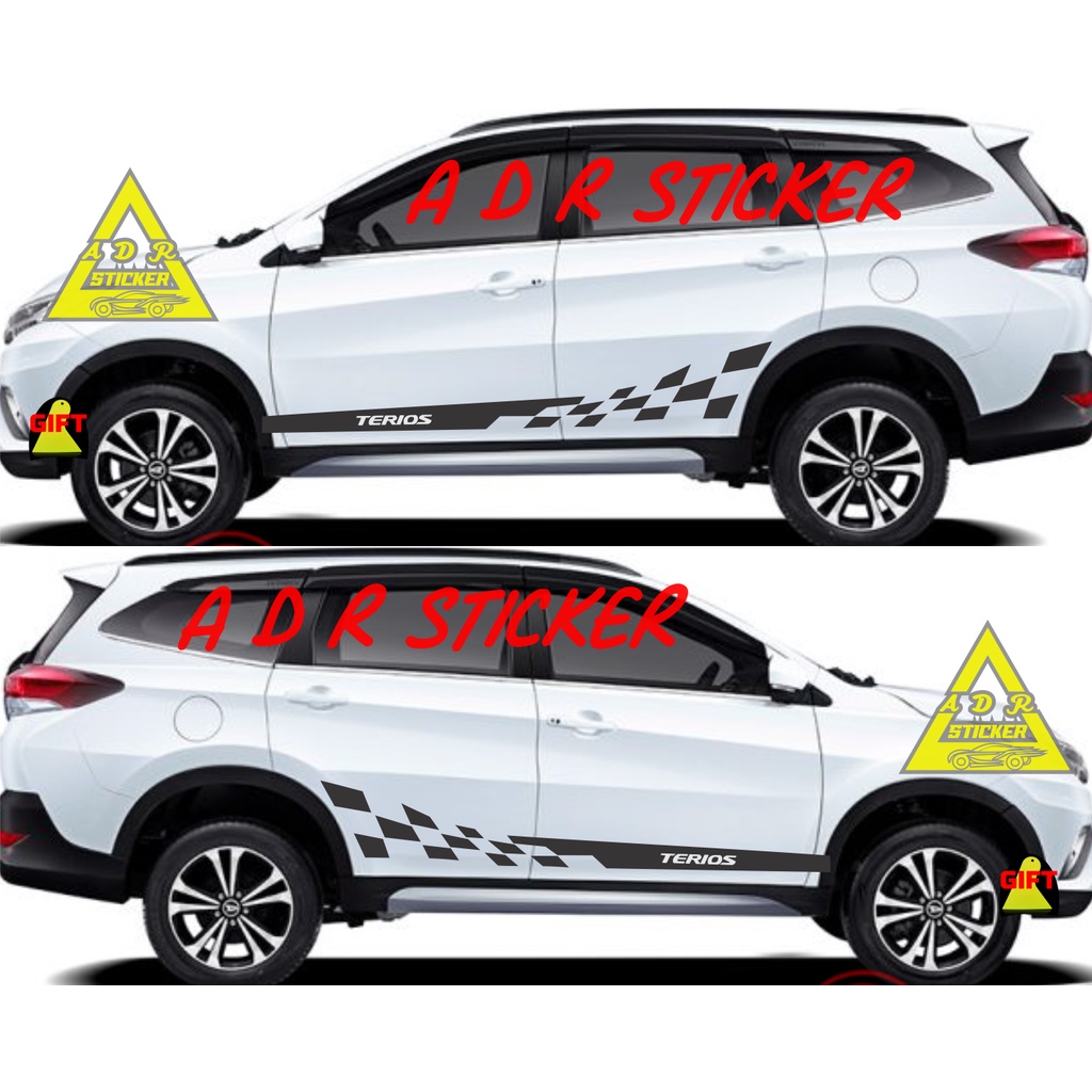 STRIPING STICKER STIKER MOBIL TERIOS CUTTING STICKER MOBIL DAIHATSU TERIOS TERBARU