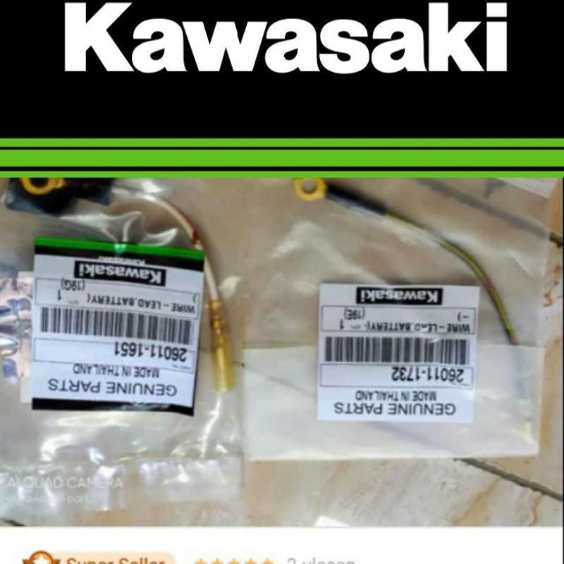 Kabel aki accu ninja r ss original kawasaki
