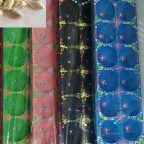 ♩ Papan congklak kayu motif panjang Dan bijinya 120pcs ◄