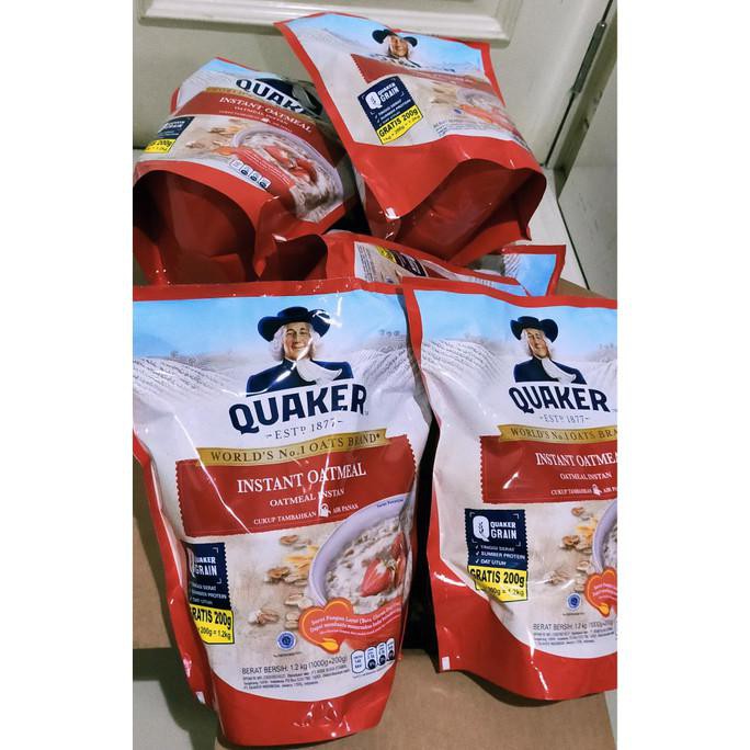 QUAKER INSTANT OATMEAL SEREAL 1.2 KG - OAT INSTAN QUAKER HAVERMUT
