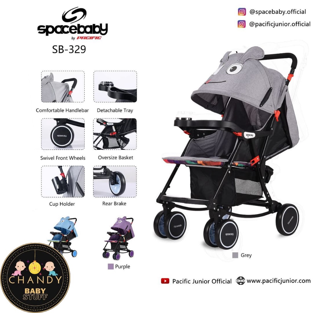 STROLLER BABY BISA AYUN HADAP SATU ARAH SPACE BABY SB 329