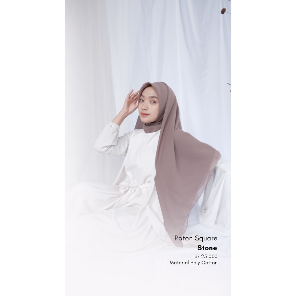 Poton Square | Hijab Segiempat Bella Square Premium