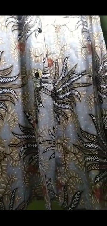 Kemeja Batik Pria Lengan Panjang Size M L Xl Xxl  Bswart Batik Hrb026 Kenongo Hem Panjang Padi