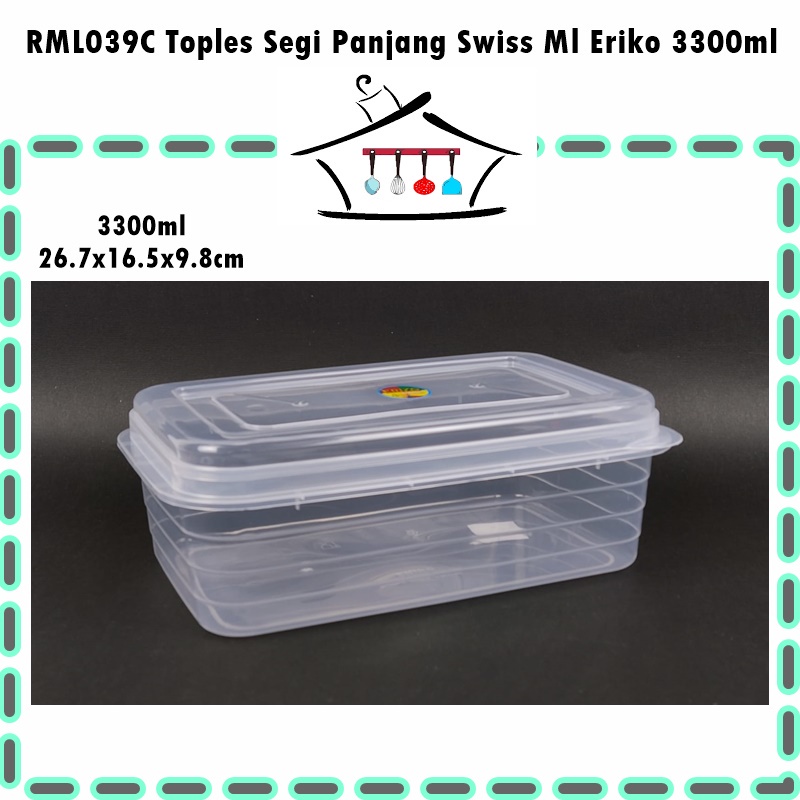 Toples Plastik Segi Swiss ML ERIKO 1500ml/3300ml/3700ml