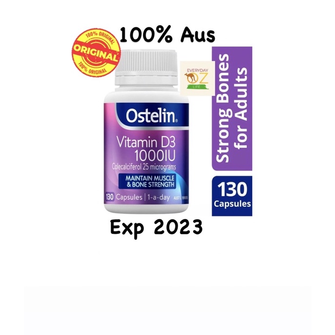 Ostelin Vitamin D3 1000iu isi 130 kapsul Original Australia Ostelin