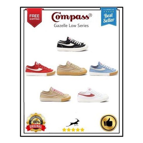 Compass Gazelle  Black white / Blue sky / Red gum / Pink frost / Cappucino / White red Size / Bw / C