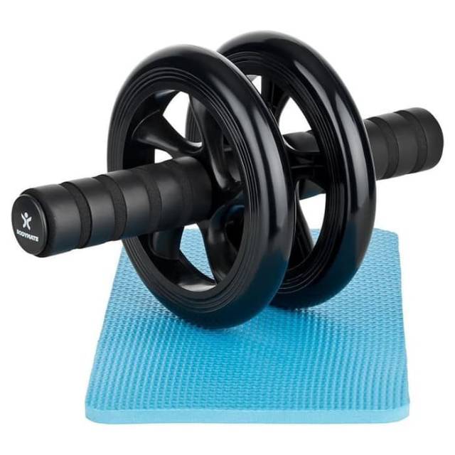 Ab Wheel Ab Roller Double Wheel Alat Sit up Alat Gym Fitness Roda Yoga