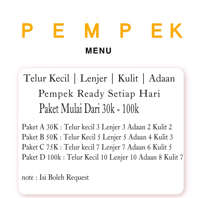 

Paket Pempek D