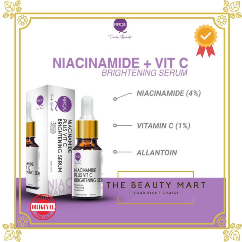 Pipiqiu Brightening Niacinamide + Vitamin C Serum 20ml (PISNI)