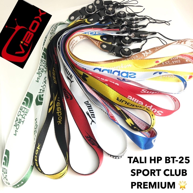 TALI HP PANJANG BT25 SPORT CLUB PREMIUM TALI GANTUNGAN KUNCI UNIVERSAL BAHAN TEBAL PREMIUM