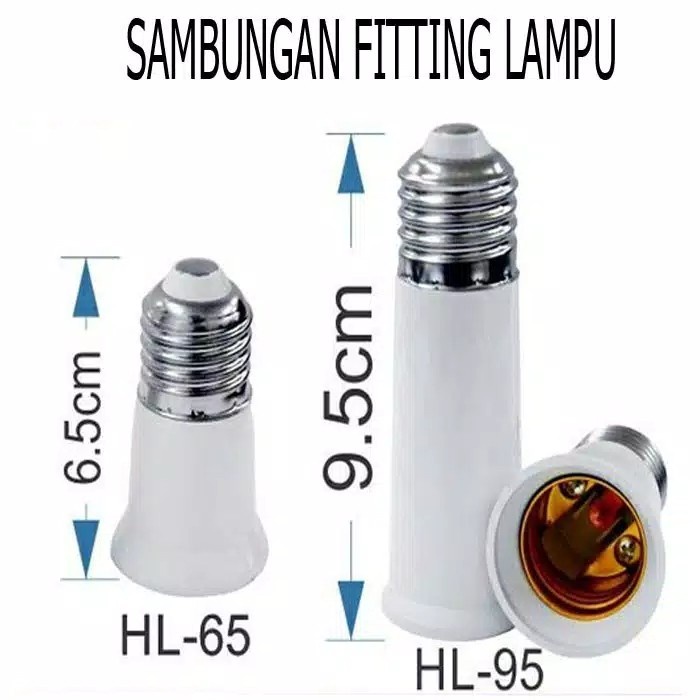 Sambungan Fitting Lampu Downlight Panjang Extension E27 - PANJANG