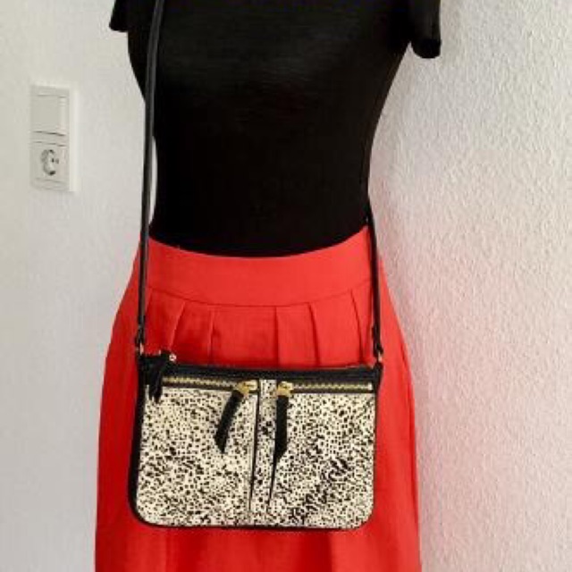 TAS FOSSIL ORIGINAL Preloved ERIN HAIRCALF LEATHER Kulit Slempang Ori Asli