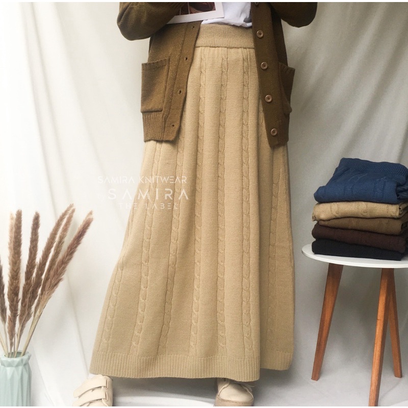 Edelweiss - Rok Rajut Cable | Rok Knit Cable | Rok Rajut Korea | Korean Knit Skirt