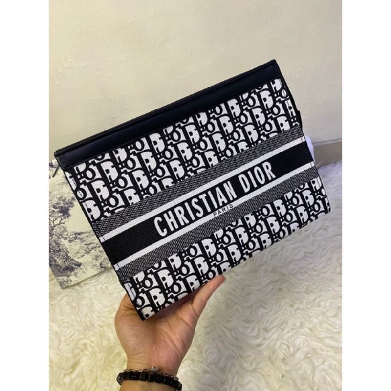 Clutch DORI Black White Tas Tangan Handbag Semi premium impor