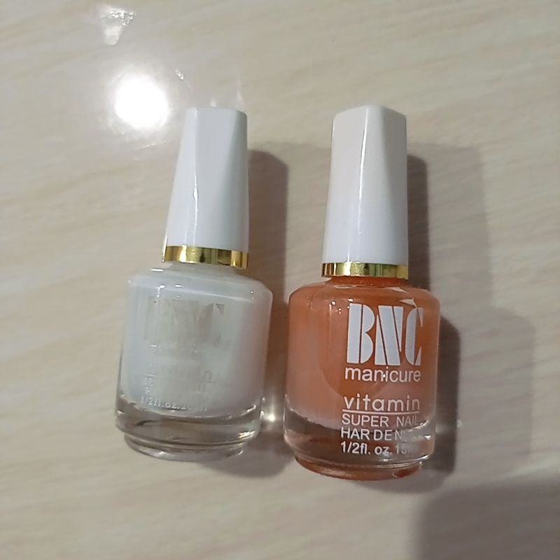 PRELOVED BNC Vitamin Nail Hardener (pink) & BNC Cuticle Remover (white) per pcs