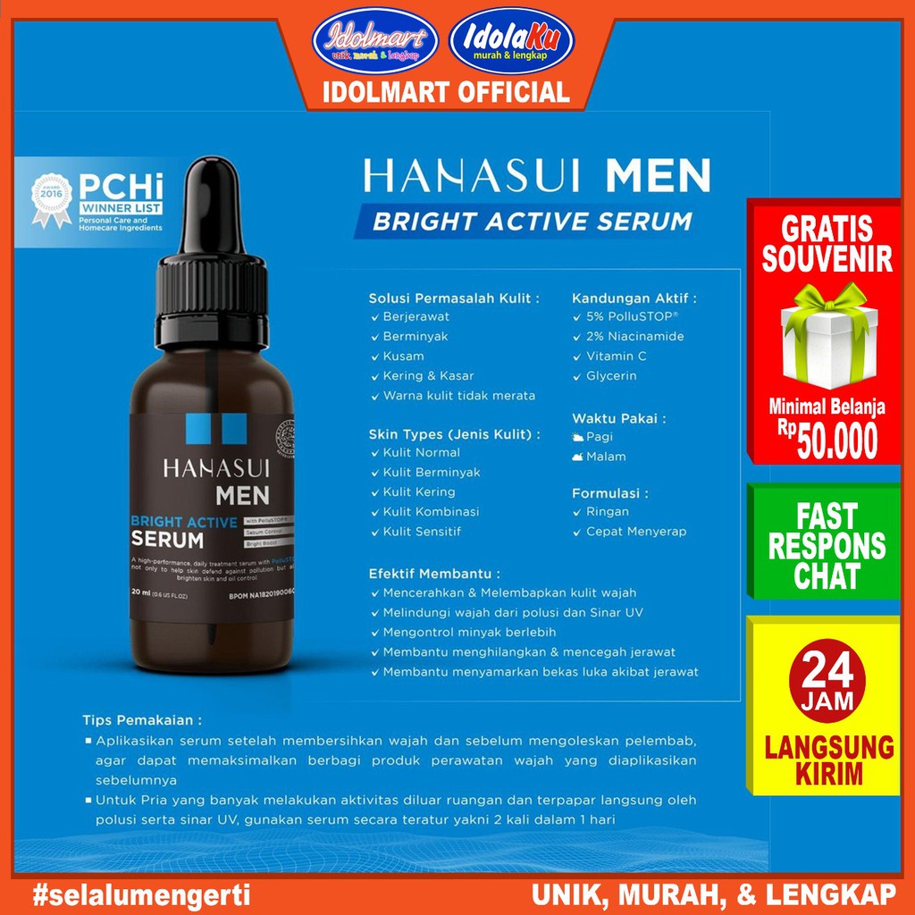 IDOLAKU Hanasui Men Bright Active Serum