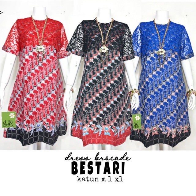 Dress Brocade Bestari Batik Brokat Batik Midi Dress Brukat Pastel Midi Brokat Bruklat Sarimbit Canti