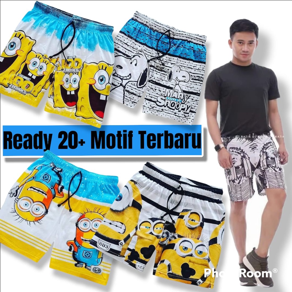 Celana Santai Wanita Pria Dewasa Celana Boxer Karakter Celana Boxer Kartun Celana Santai Cewek Cowok