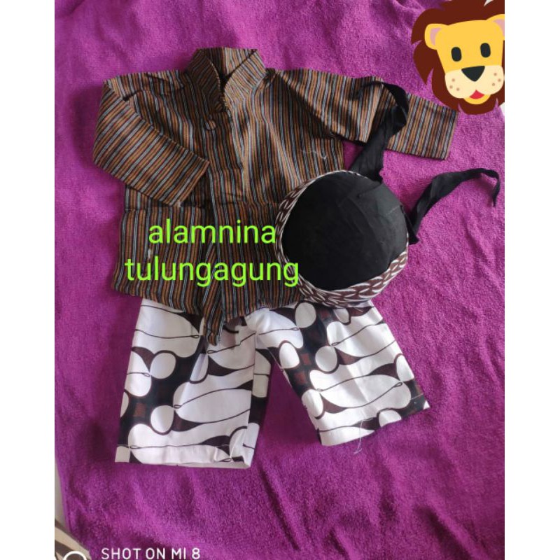 setelan celana batik baju lurik anak 7bulan