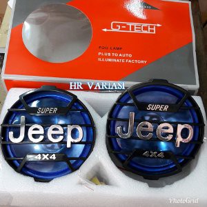 LAMPU DEPAN JEEP 4X4 MOBIL MOTOR LAMPU TEMBAK OFFROAD TEMBUS KABUT Bagus