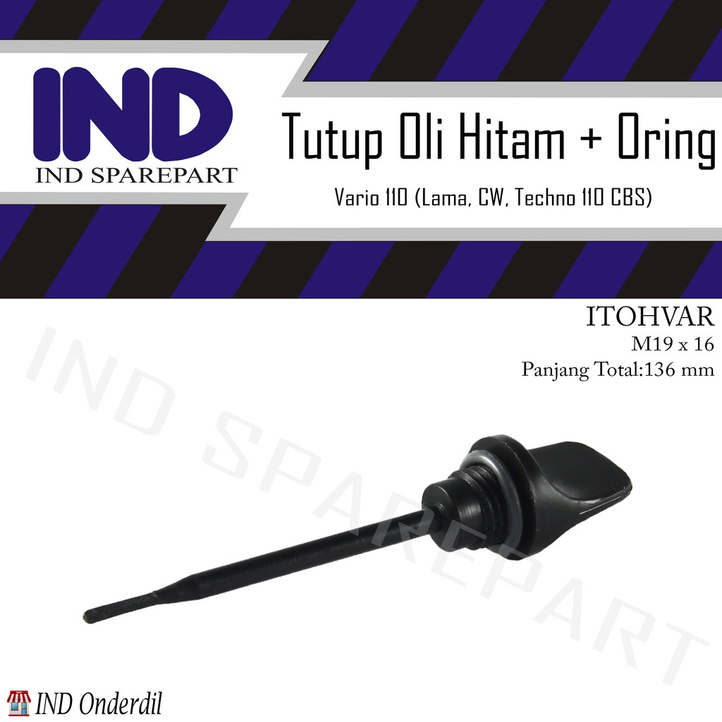 Tutup-Colokan Oli Mesin-Atas Oring-Seal Hitam Vario Techno 110 CBS