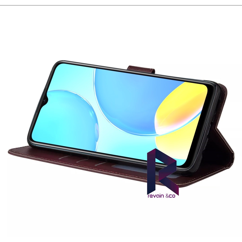 OPPO A16E CASING DOMPET FLIP WALLET LEATHER KULIT PREMIUM SARUNG BUKA TUTUP FLIP CASE OPPO A16E