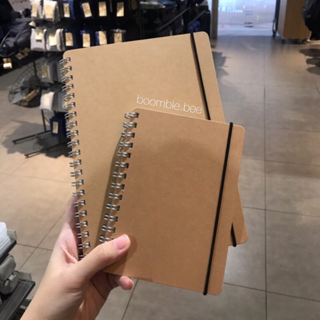 

MUJI Notebook Ring Beige DOTTED A6 A5 70 lembar / Buku Tulis MUJI