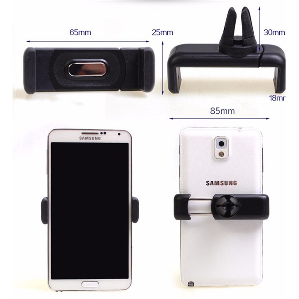 GPS Holder / HP Car Holder / Car Holder / Car Phone Holder / Holder AC Mobil Dudukan Jepit Besi Mount Handphone