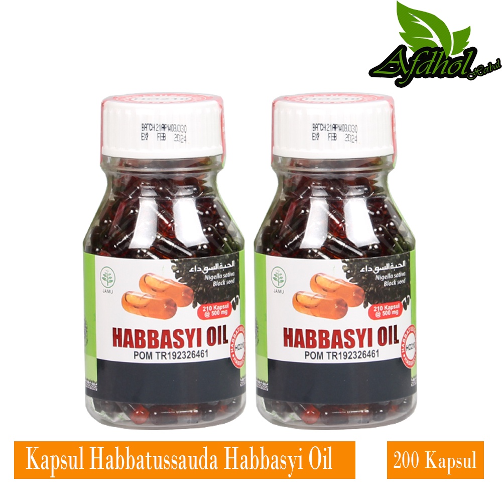 Habbasyi Oil  210 Kapsul Habbatussauda Oil | Kapsul Minyak Habbasyi Oil