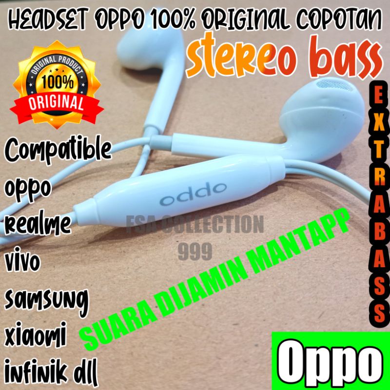 Headset OPPO Copotan Stereo Mega Bass Premium Quality