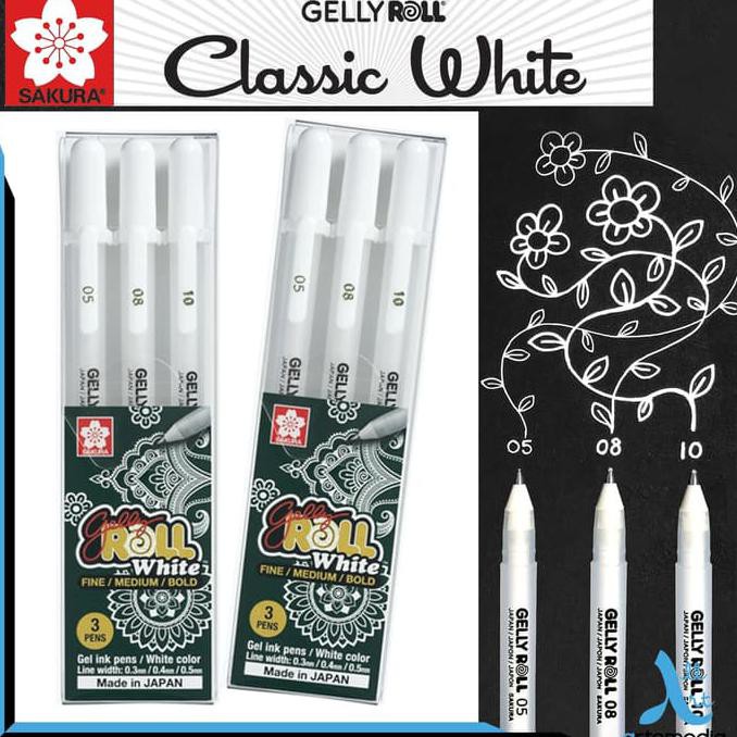 

Sakura Gelly Roll Pen Set 3 - White