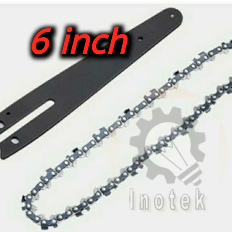 Rantai dan atau Guide bar Chainsaw 6 inch Plat guidebar Senso Gergaji Pohon 6 in