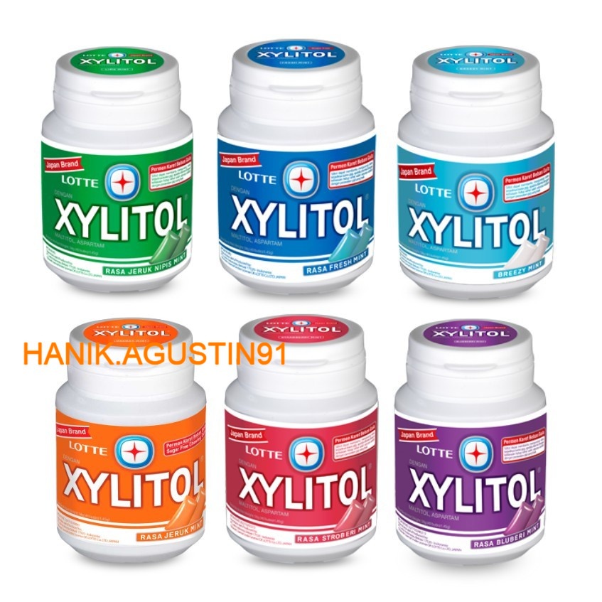 

Xylitol Lotte Xylitol Permen Karet Bebas Gula Isi 40 Butir Botol 58 gr Halal