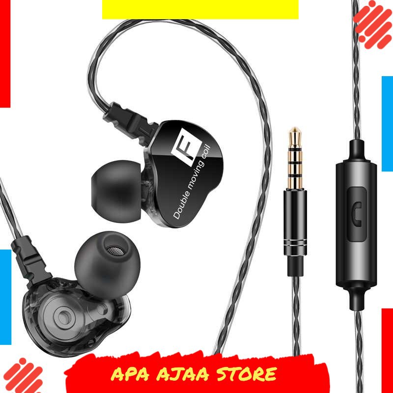 Hot Promo ! QKZ Dual Driver Earphone HiFi Dengan Mic - QKZ-CK9