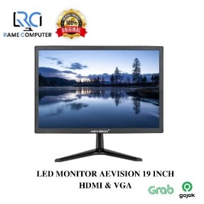 LED MONITOR AEVISION 19 INCH HDMI &amp; VGA UNTUK CCTV DAN PC NEW BARU