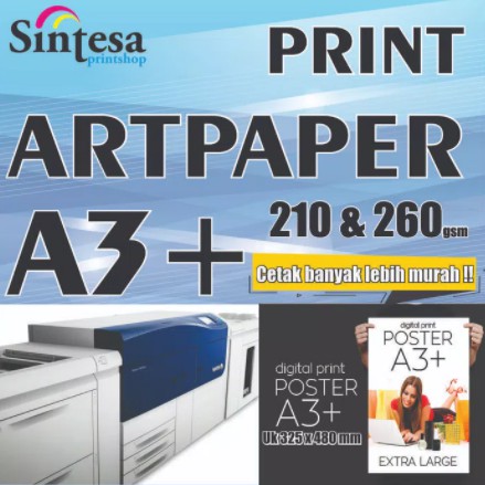 

Cetak A3+, Art Paper 210 gsm & 260 gsm