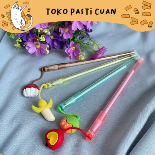 

pulpen pena karakter tumbuhan buah (4/8/12 pcs) keperluan anak sekolah bisa COD pen lucu imut keren bolpen unik fancy termurah import