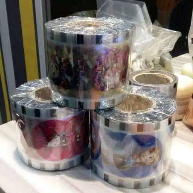 Termurah MEDAN Hanaiso Ukuran Besar Plastik Tutup Refill Cup Sealer Lid motif kartun dan buah