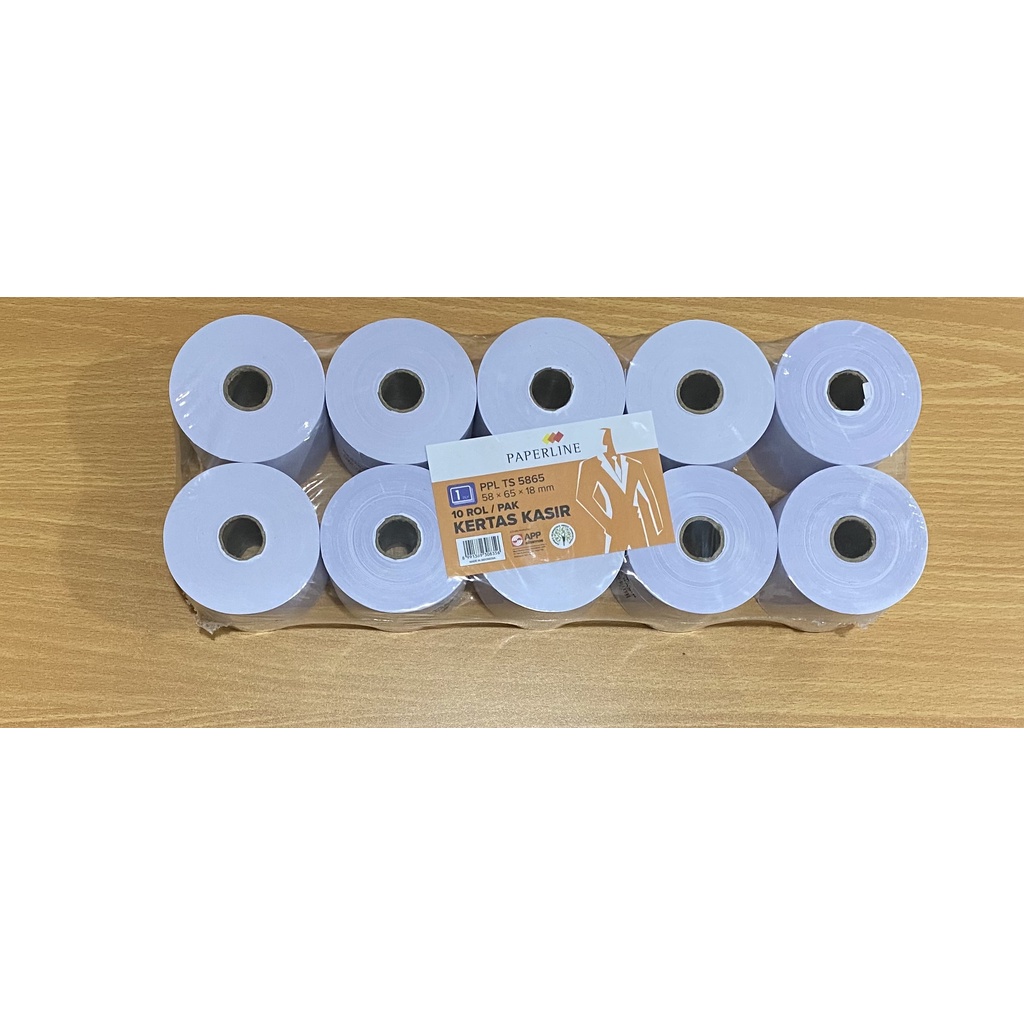 

Kertas Struk Telstruk Paperline 1 Ply 58x65x18mm [1 Pak isi 10Roll]