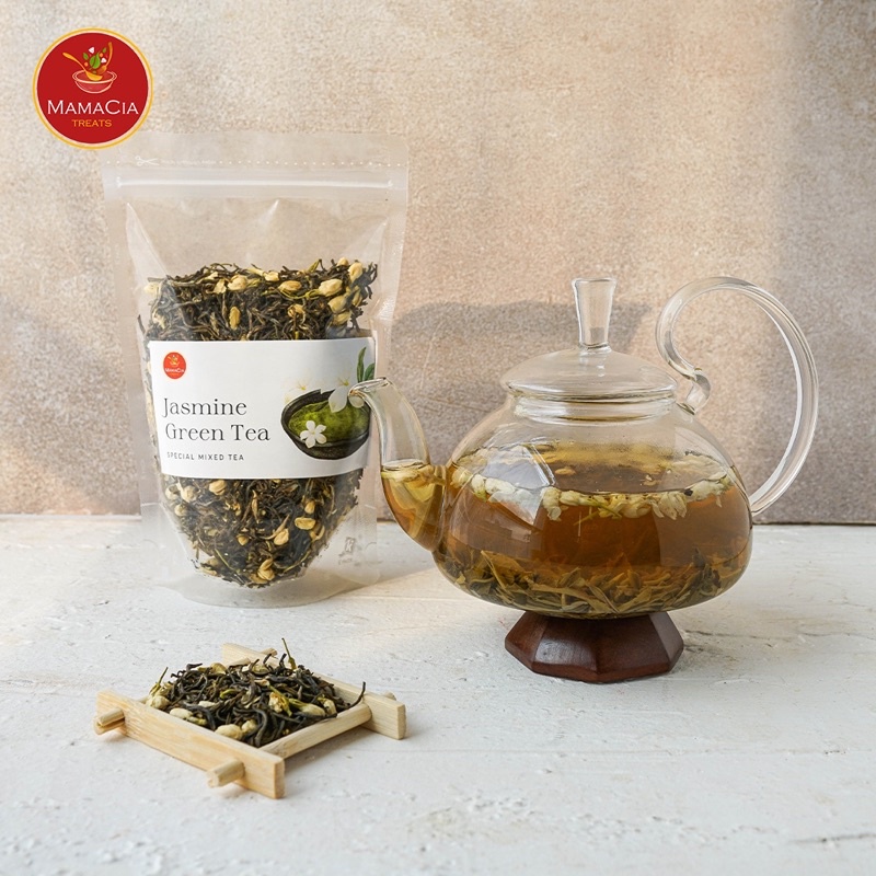 

Mamacia Treats Premium Blended Tea Aeris / Jasmine Green Tea 100 Gr / Teh Bunga Teh Hijau Mixed Tea