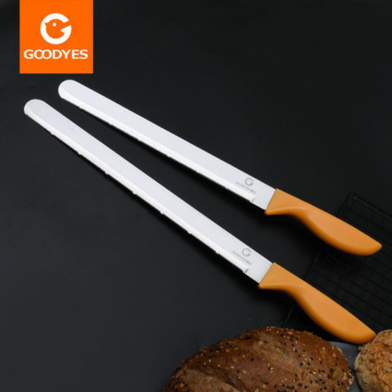 goodyes kitchen baguette bread knife with plastic handle / pisau roti gerigi