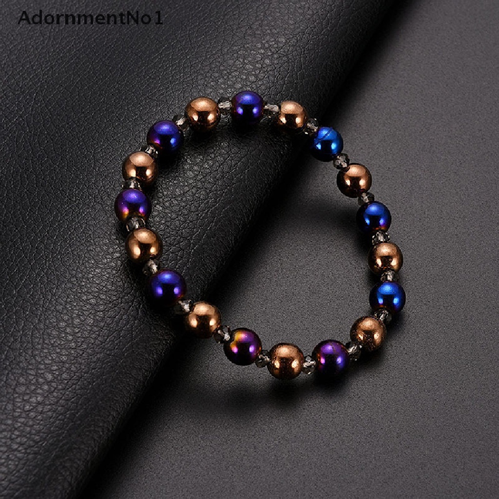 (AdornmentNo1) Gelang Tangan Manik-Manik Magnetik Warna-Warni Untuk Terapi Penurunan Berat Badan