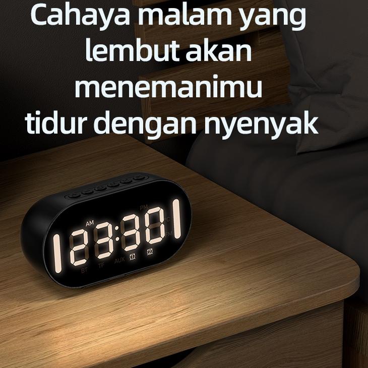 CODEq7Q1c--BASIKE Speaker Bluetooth Bass Portable jam 5.0 Jam Alarm LED Display Ultra Bass stereo or