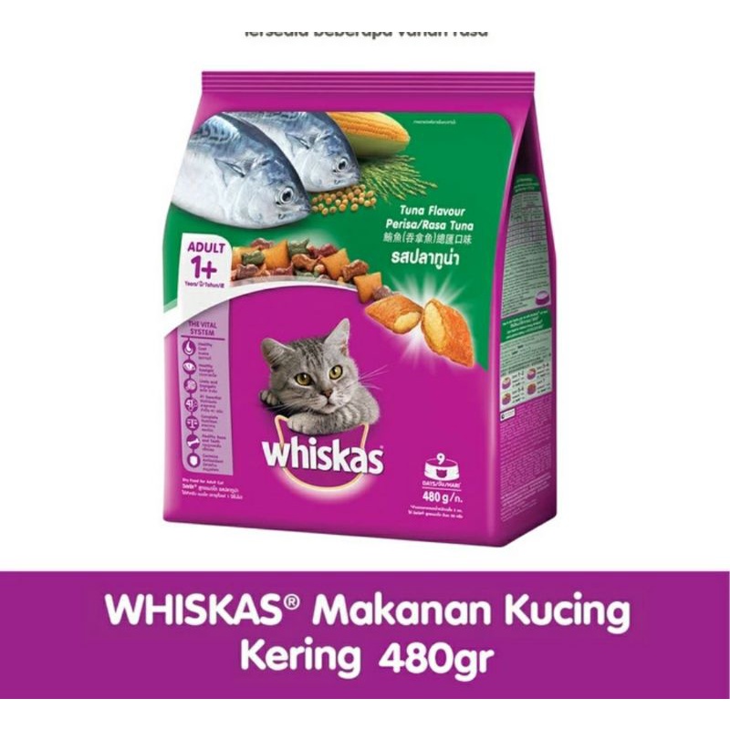 Jual WHISKAS Makanan Kucing Kering 480gr Shopee Indonesia