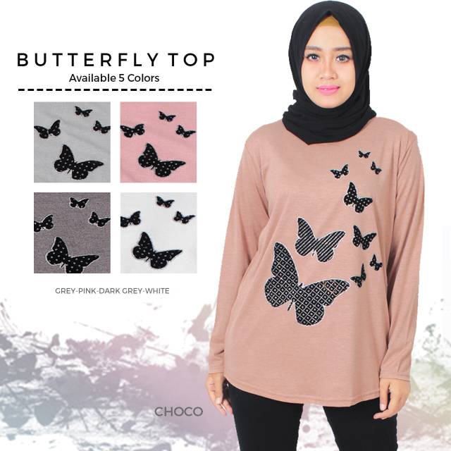  Baju  Atasan  Butterfly Top Shopee  Indonesia