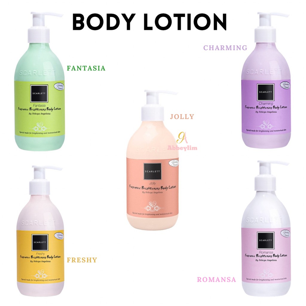SCARLETT WHITENING BODY LOTION JOLLY FRESHY ROMANSA  